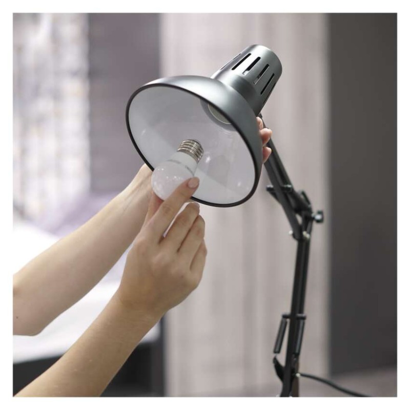 Stolní lampa DUSTIN na žárovku E27, černá