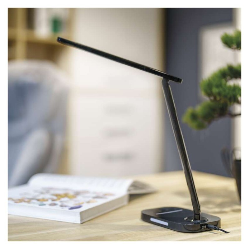 LED stolná lampa CARSON, čierna