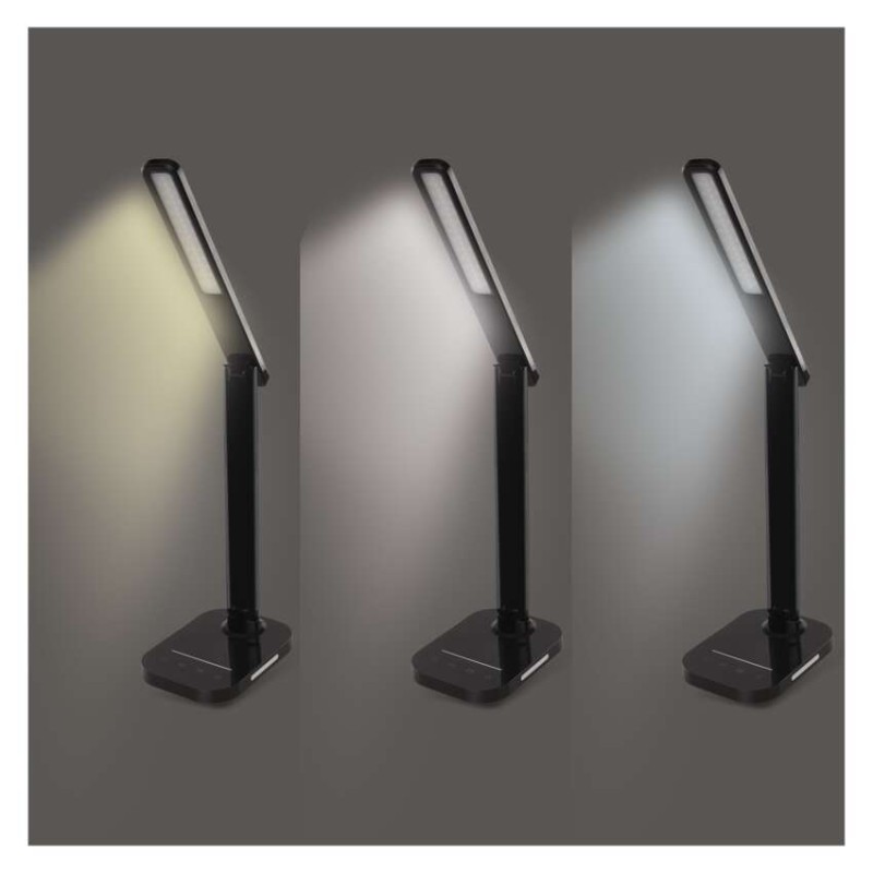 LED stolná lampa CARSON, čierna
