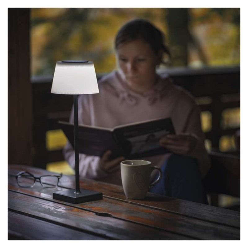 LED galda lampa KATIE, uzlādējama, melna