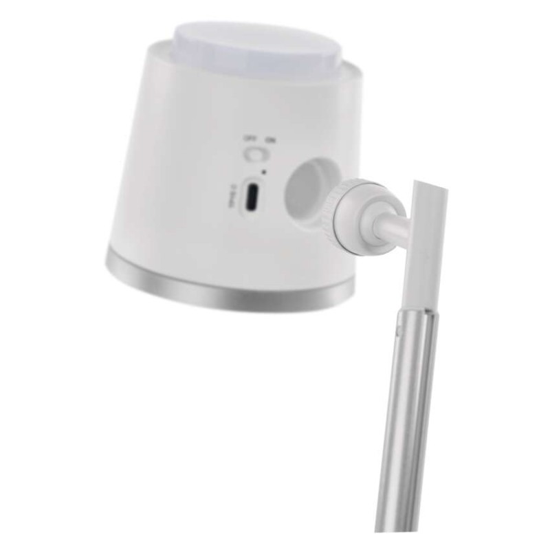 Lampa biurkowa LED ABBIE, ładowalna, biała