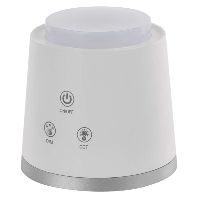 Lampa biurkowa LED ABBIE, ładowalna, biała