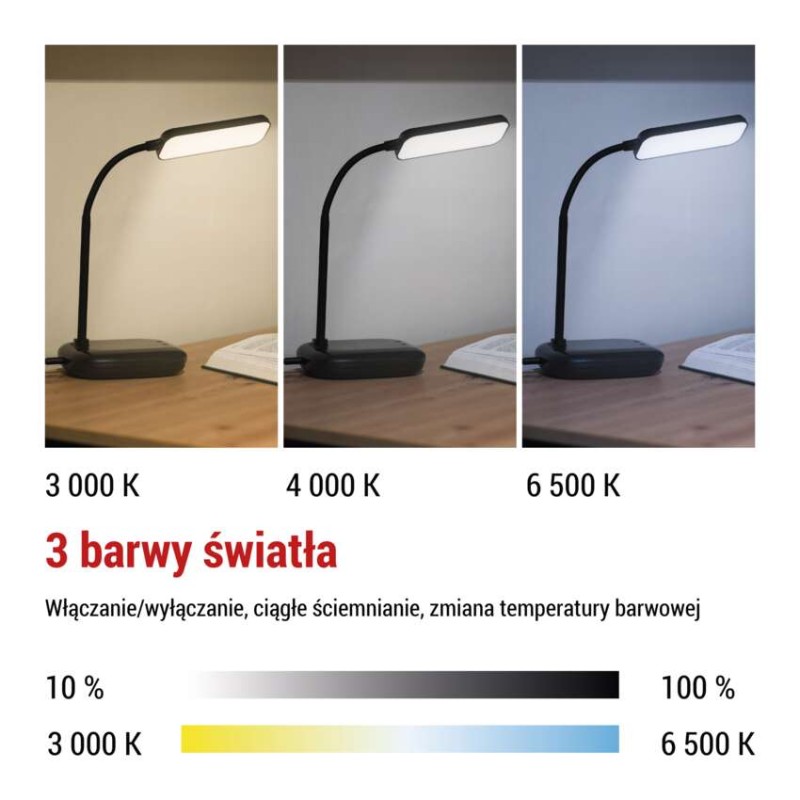 Lampa biurkowa LED MOLLY czarna