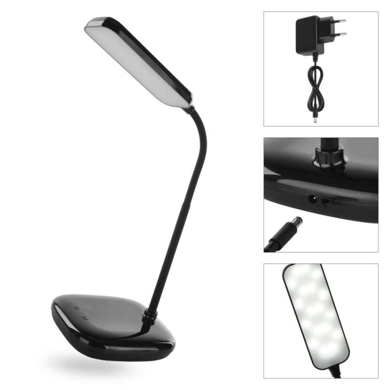 LED stolná lampa MOLLY, čierna