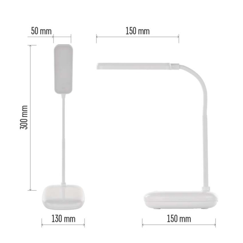 LED stolní lampa MOLLY, bílá
