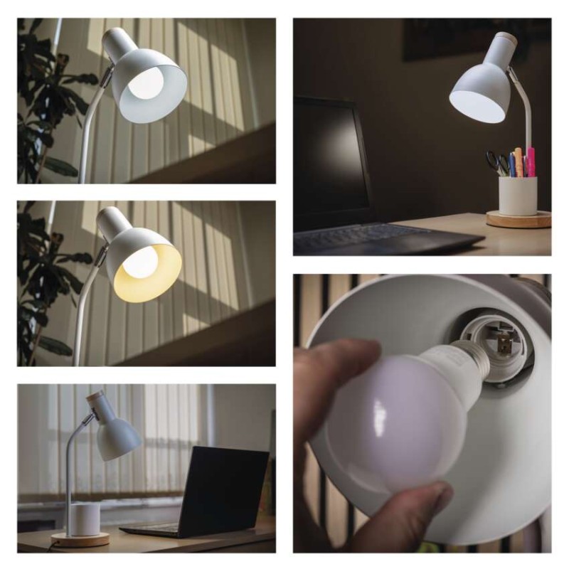 EMOS Poppy asztali lámpa E27 IP20, fehér