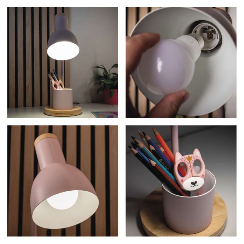 EMOS Poppy asztali lámpa E27 IP20, pink