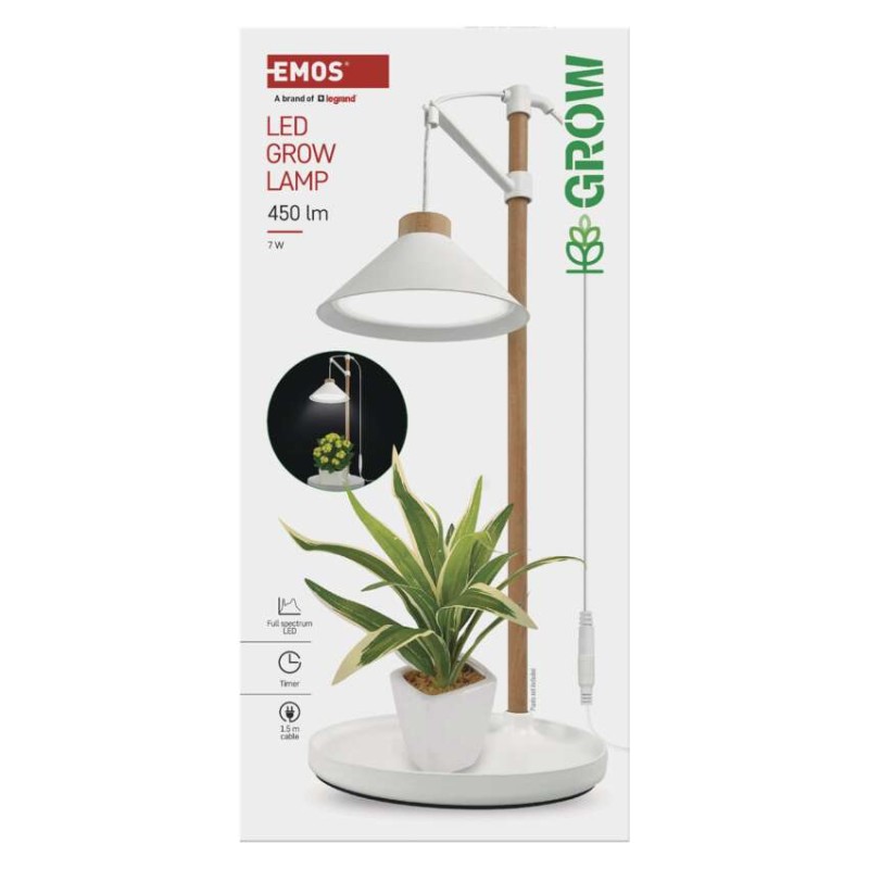 LED GROW pestovateľská lampa 7 W, časovač, biela