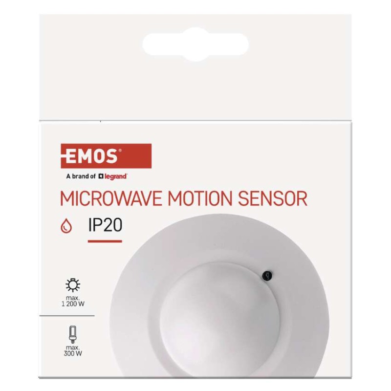 Bewegungsmelder (MW-Sensor) IP20 1200W Weiss