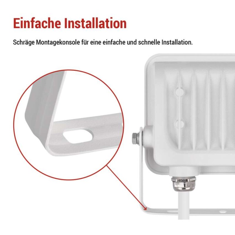 LED reflektor GLARO 20W, weiß, IP65, 2000 lm, neutralweiß