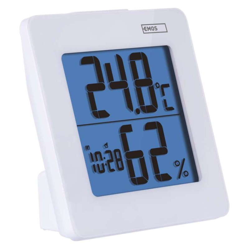 Digitális hőmérő páratartalom-mérővel, vezeték nélküli érzékelővel, óra, dátum E0114