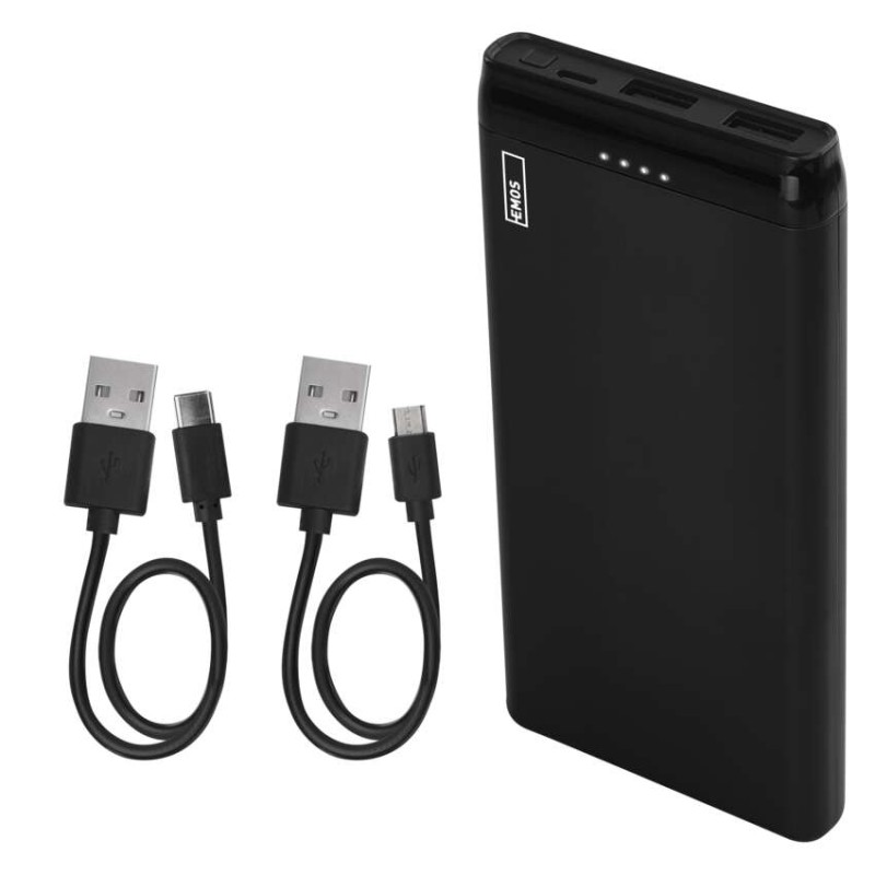 EMOS Powerbank ALPHA 10S, 10 000 mAh, 10 W, fekete