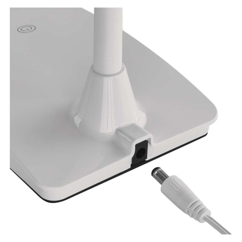 LED stolná lampa Eddy, biela