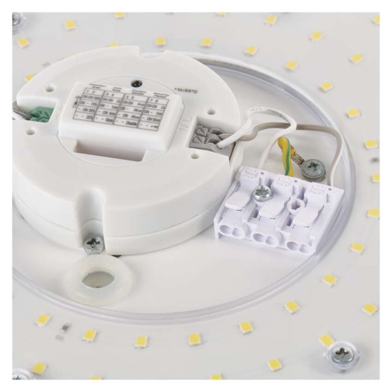 Oprawa sufitowa LED TIVI, MW sensor, okrągła biała 8,6W, IP44, neutralna biel, czujnik MW