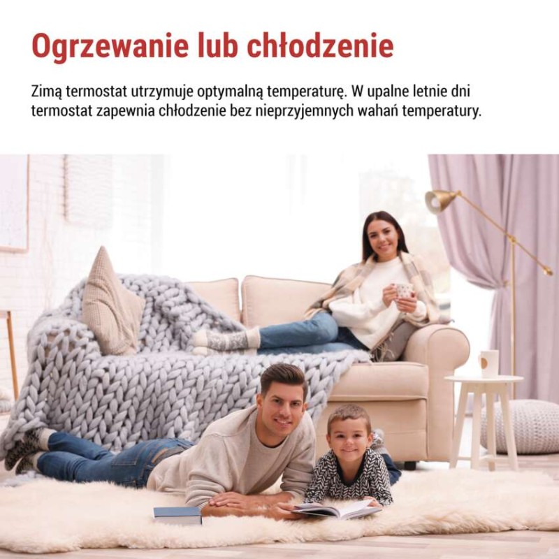 Termostat bezprzewodowy, pokojowy, programowalny z OpenTherm, P56A11