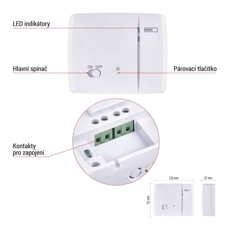 Pokojový programovatelný bezdrátový OpenTherm termostat P56A11
