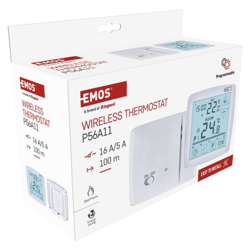 Programozható vezeték nélküli OpenTherm szobatermosztát P56A11