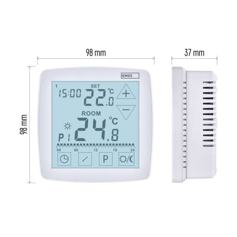 Programozható vezetékes OpenTherm szobatermosztát P56A01