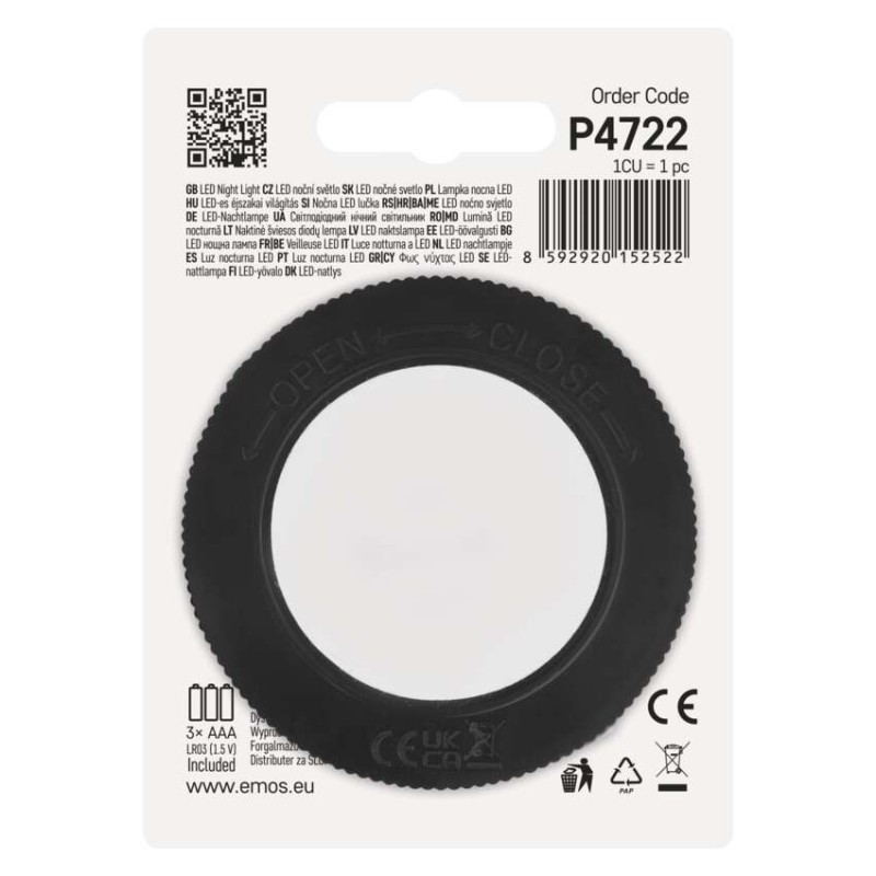 EMOS LED éjjeli fény 4LED 3× AAA 10 db, box