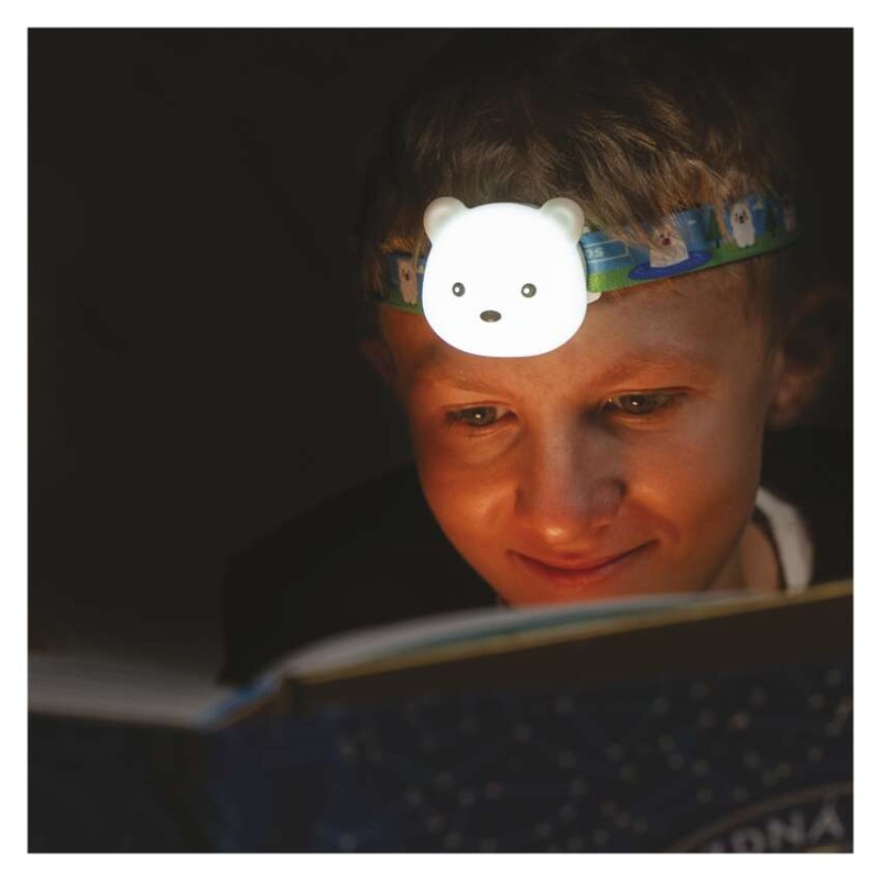 Latarka czołowa MIŚ LED SMD, 80lm Li-Pol ładowalna