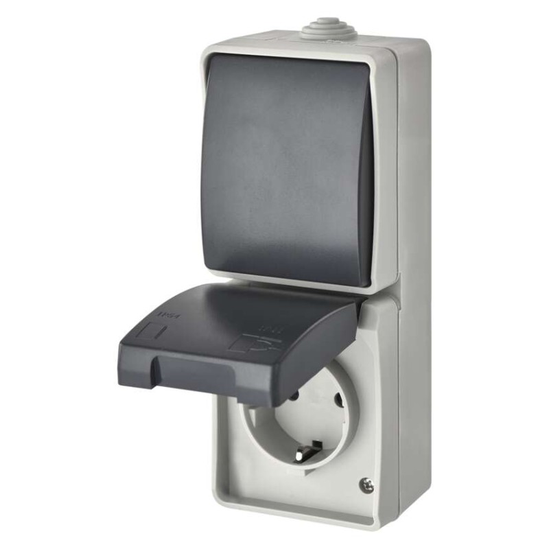 EMOS Aljzat és váltókapcsoló IP44 SCHUKO