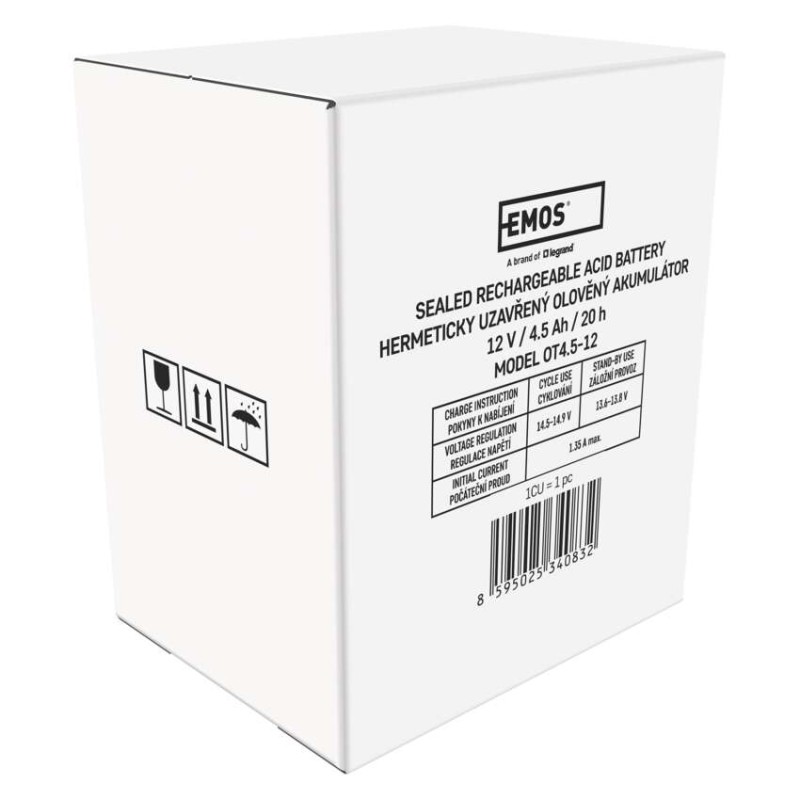 Bezúdržbový olovený akumulátor 12 V/4,5 Ah, faston 4,7 mm