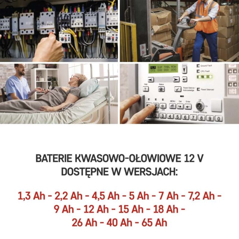 Akumulator AGM 12V 7,2Ah faston 6,3