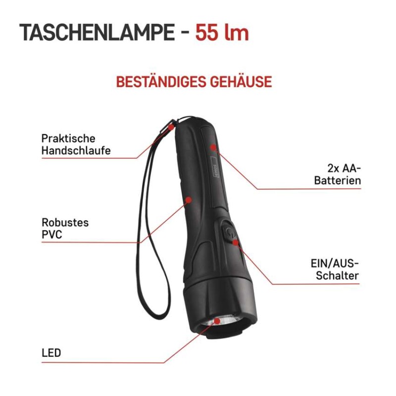LED Taschenlampe P3210, 55 lm, 2× AA