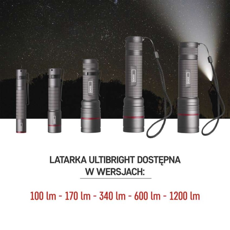 Latarka metalowa CREE LED Ultibright 70, 340lm, 3xAAA