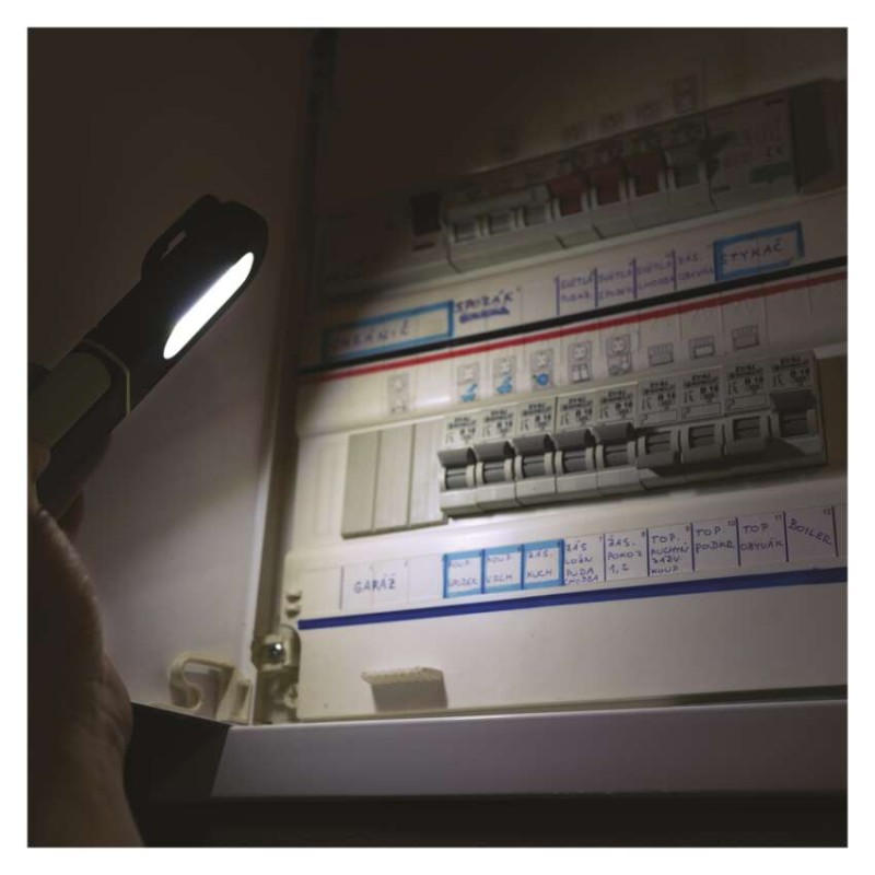 COB LED + SMD LED nabíjecí svítilna P4537, 330 lm, 1200 mAh