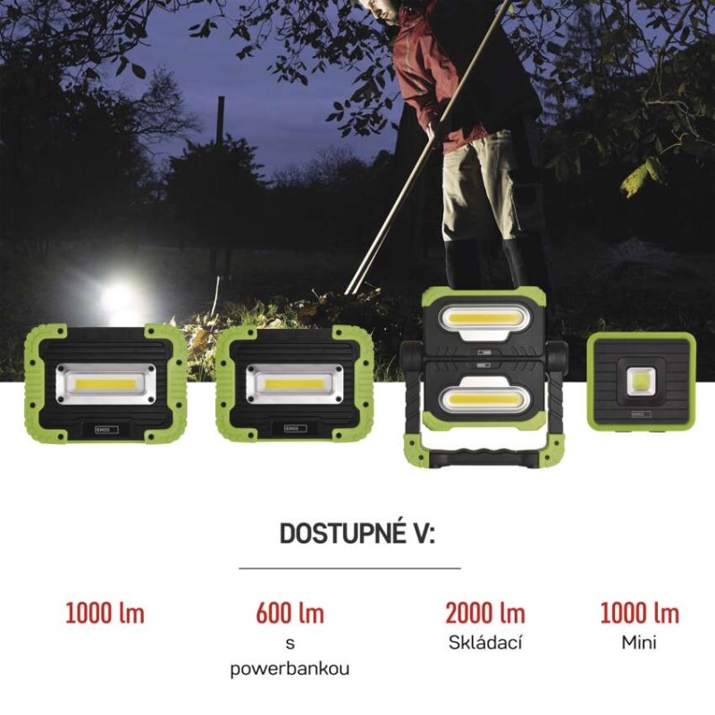 LED nabíjecí pracovní reflektor P4539, 1000 lm