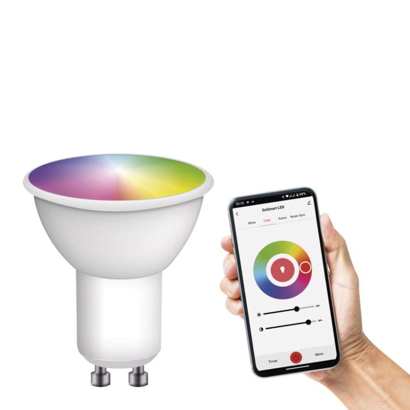 LED pirn GoSmart MR16 / GU10 / 4,8 W (35 W) / 400 lm / RGB / hämardatav / WiFi