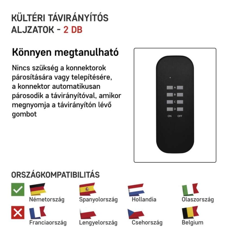 EMOS Távírányítású aljzat IP44