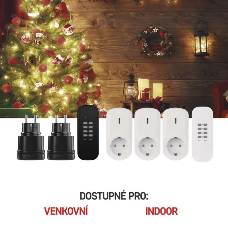 Dálkově ovládané zásuvky SCHUKO, IP44