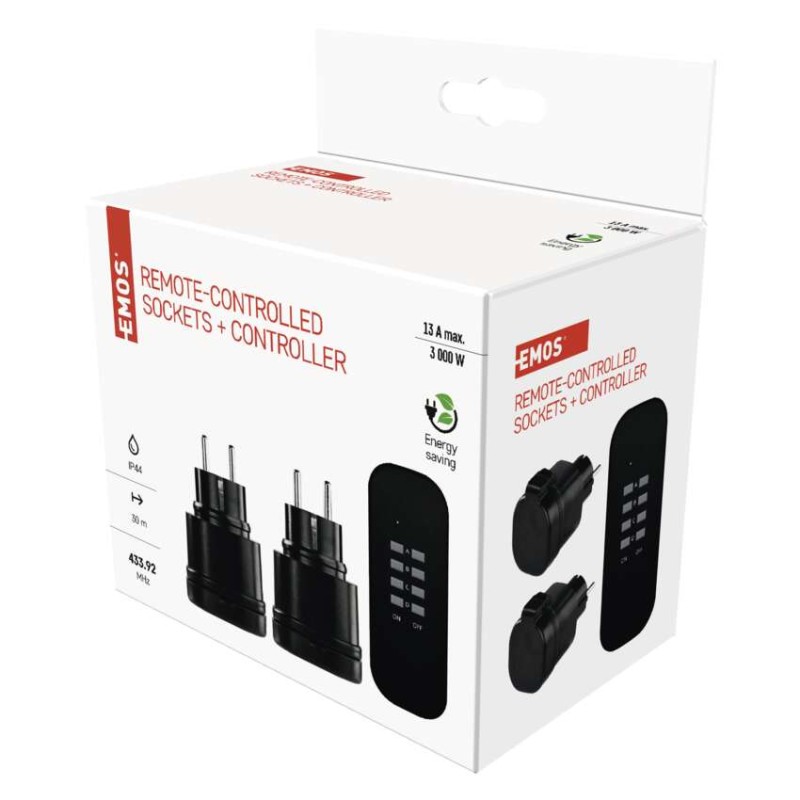 Nuotoliniu būdu valdomi lizdai IP44 