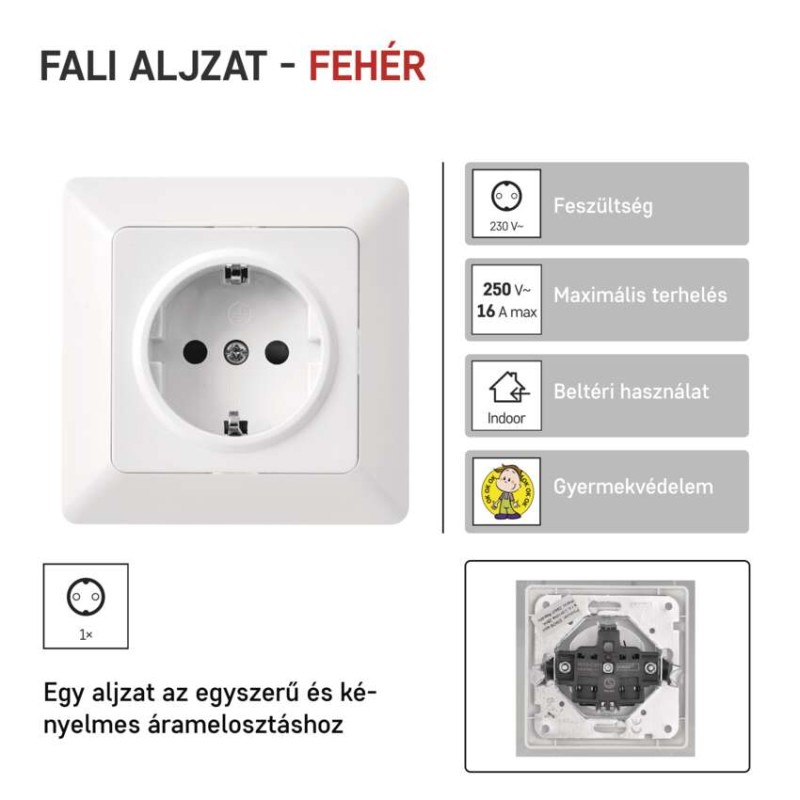 EMOS Csatlakozó aljzat SCHUKO