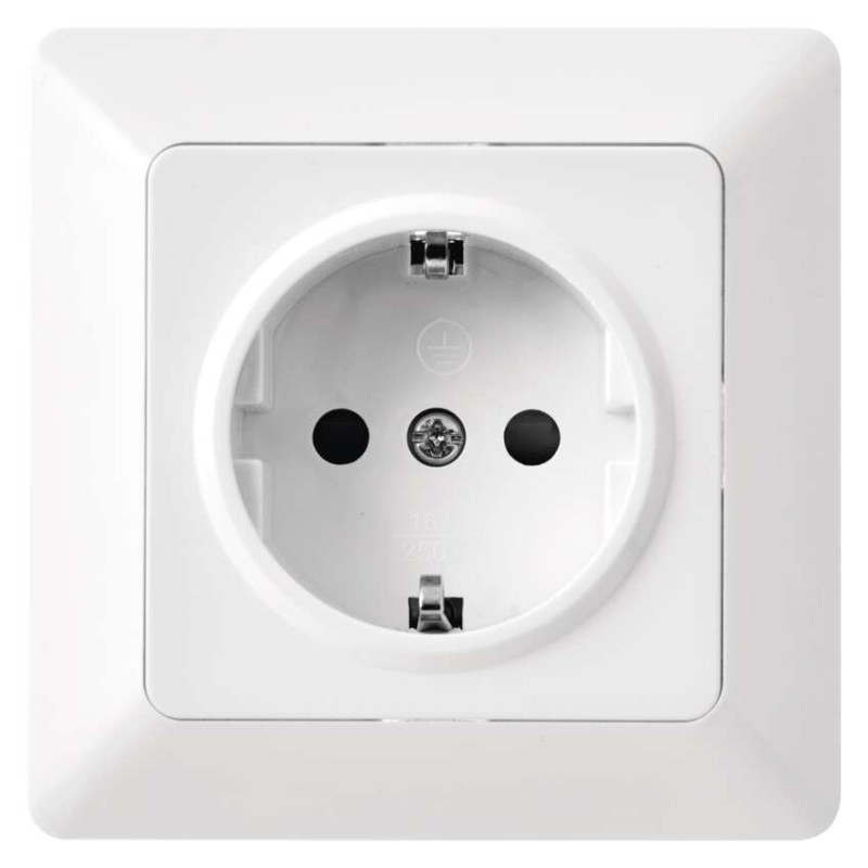 Viena kontaktligzda, balta