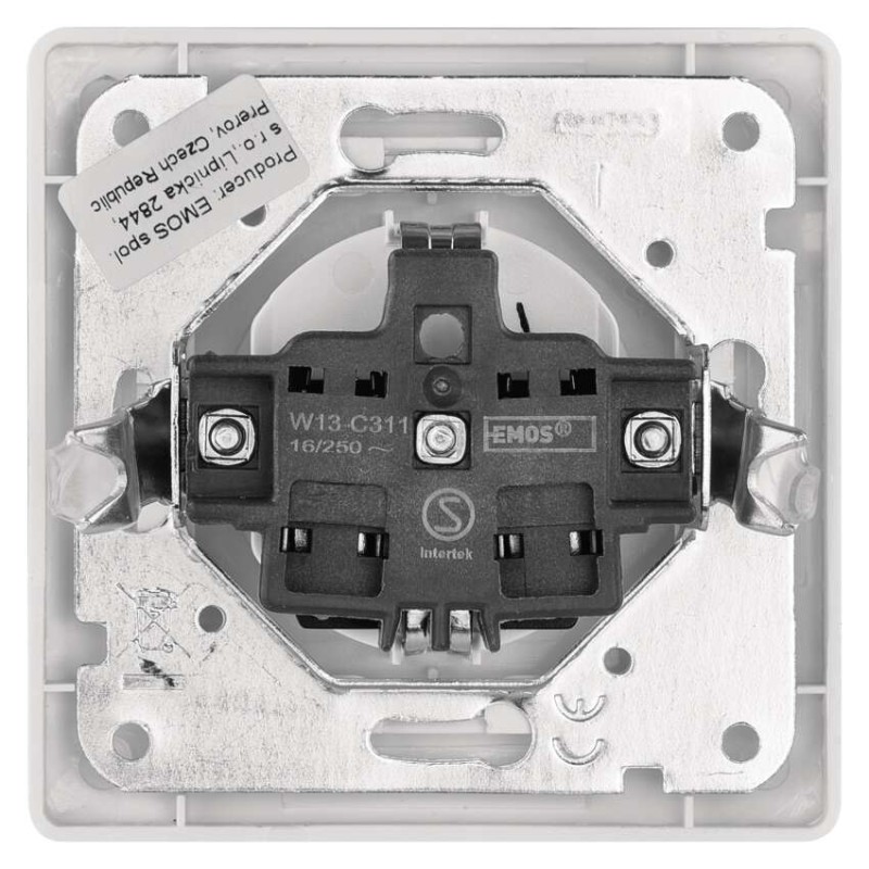 Viena kontaktligzda, balta