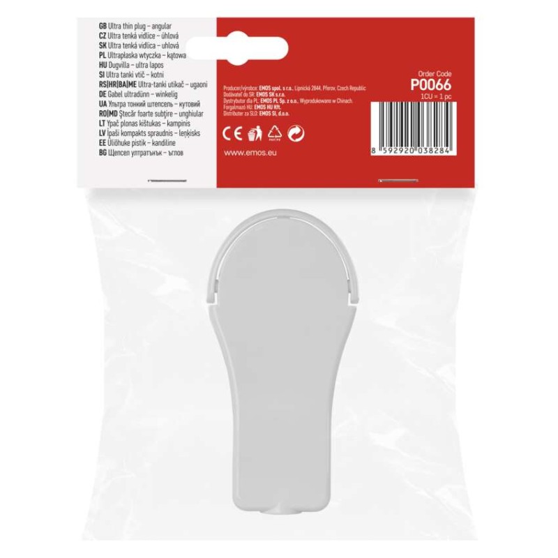 EMOS Dugvilla 90° IP20 16A/250V