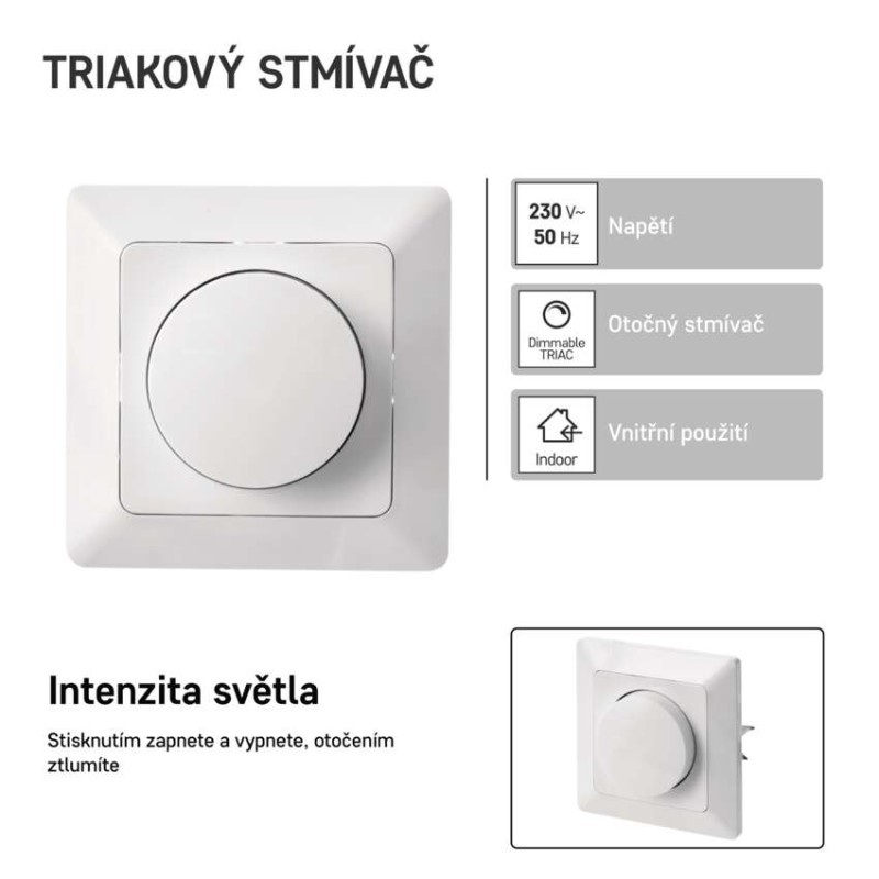 Triakový stmívač č. 6 pro regulovatelné LED žárovky