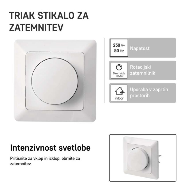 Triac zatemnilnik št. 6 za zatemnilne LED žarnice