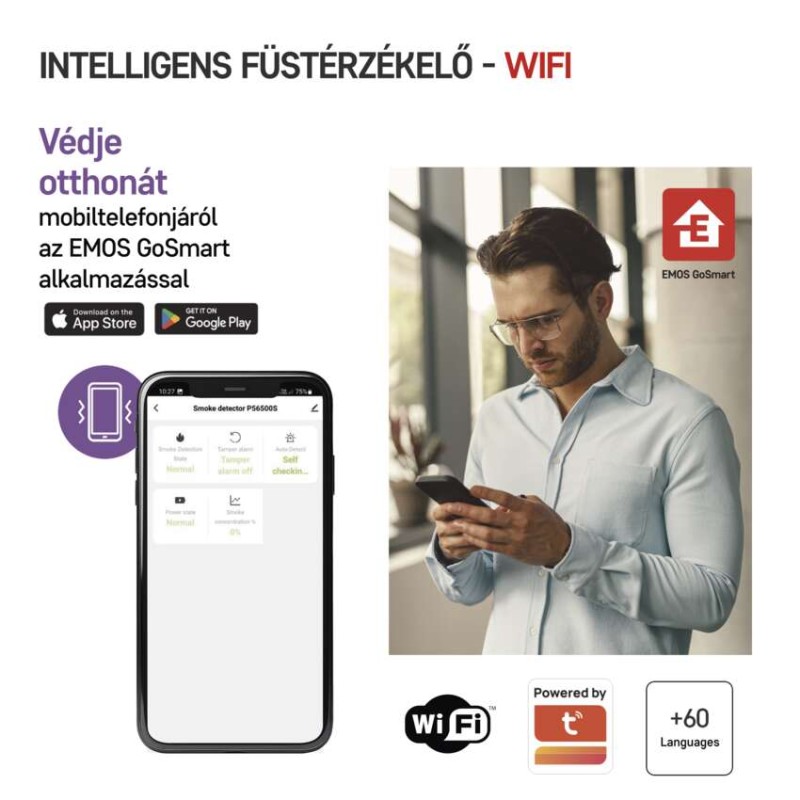 GoSmart Füstérzékelö TS380C-HW wifivel
