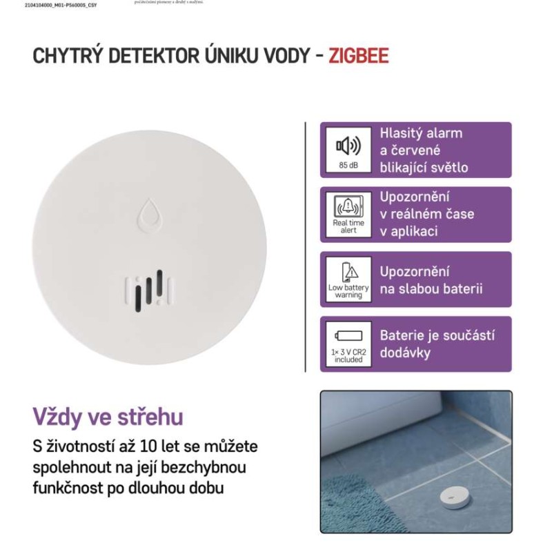 GoSmart Detektor úniku vody P56000S ZigBee