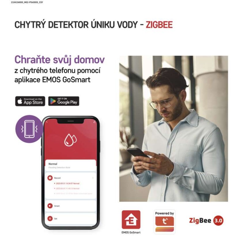 GoSmart Detektor úniku vody P56000S ZigBee