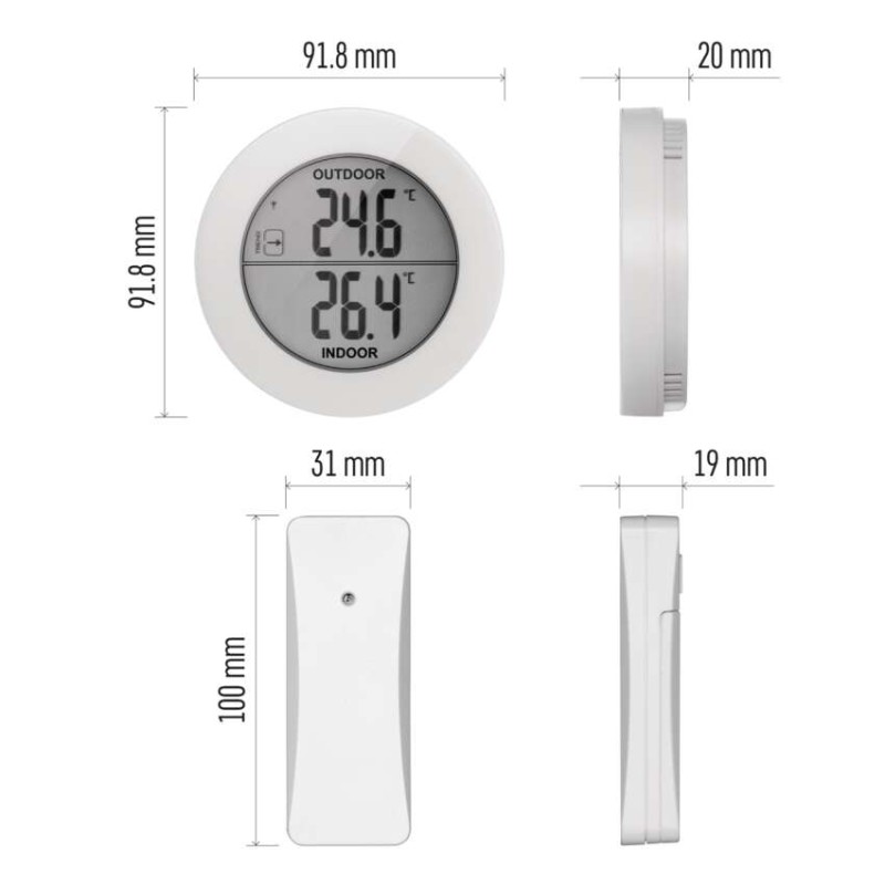 Digitales Thermometer, Funk-Sensor E0129