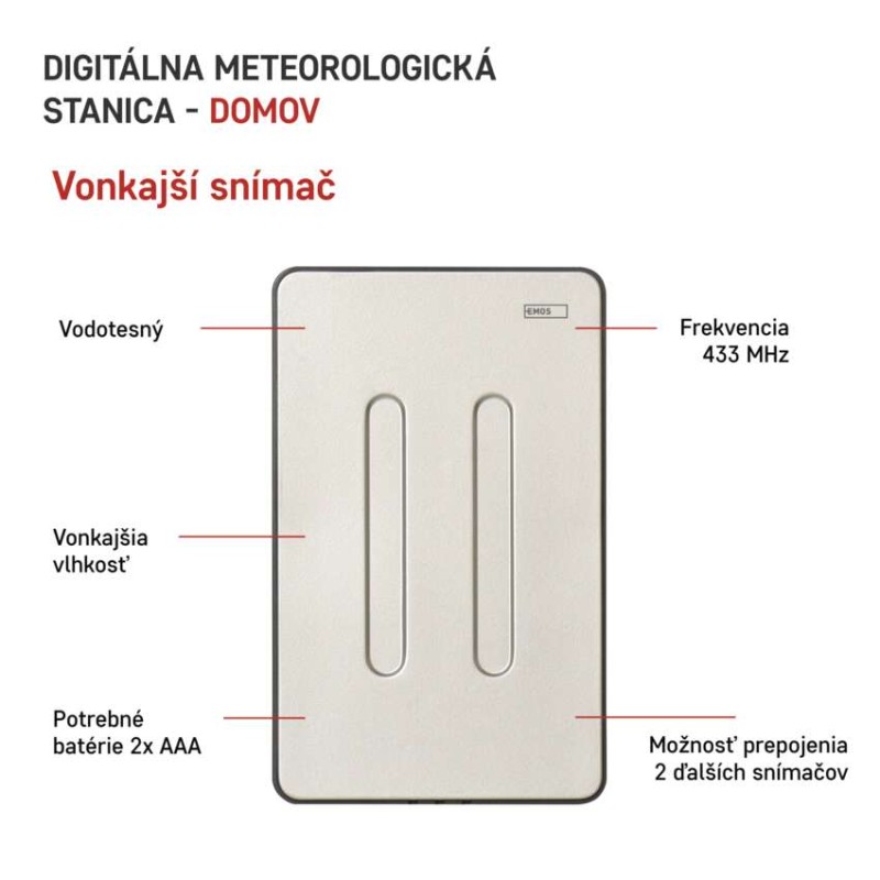 Domáca bezdrôtová meteostanica E6018