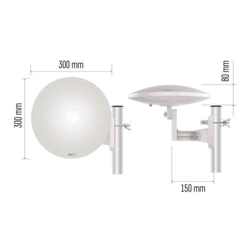 Univerzális antenna VILLAGE MOON–V900, DVB-T2, FM, DAB, LTE/4G/5G szűrő
