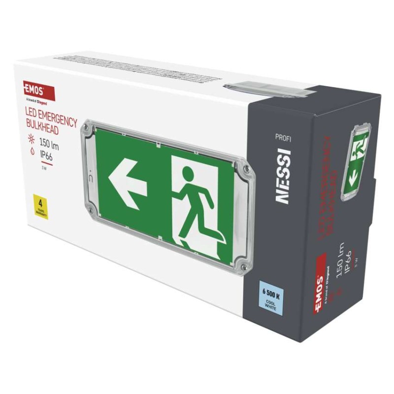 EMOS LED vészvilágító lámpatest NESSI 3W 3 óra IP66