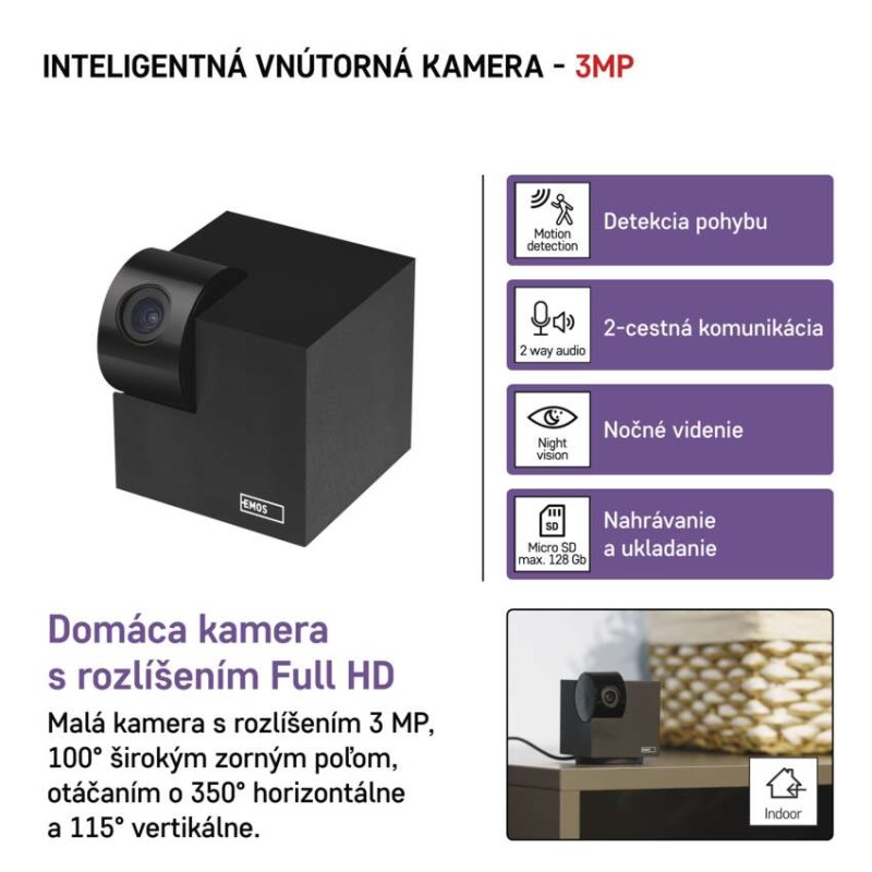GoSmart Otočná kamera IP-110 CUBE s WiFi
