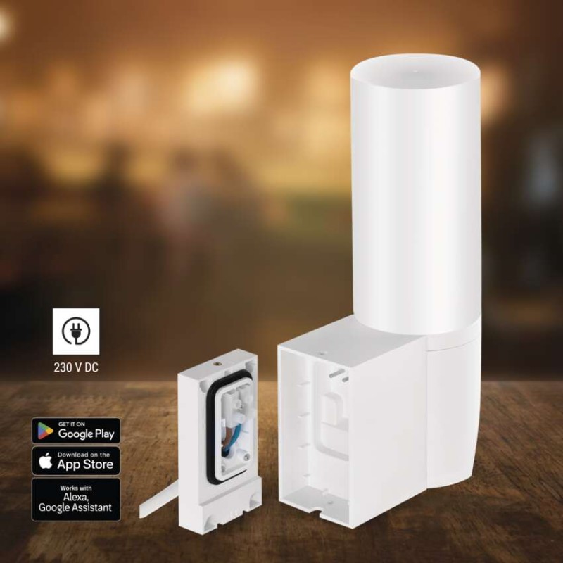 GoSmart Venkovní otočná kamera IP-310 TORCH s WiFi a světlem, bílá
